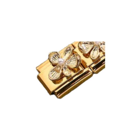 Charm Dorado Flor