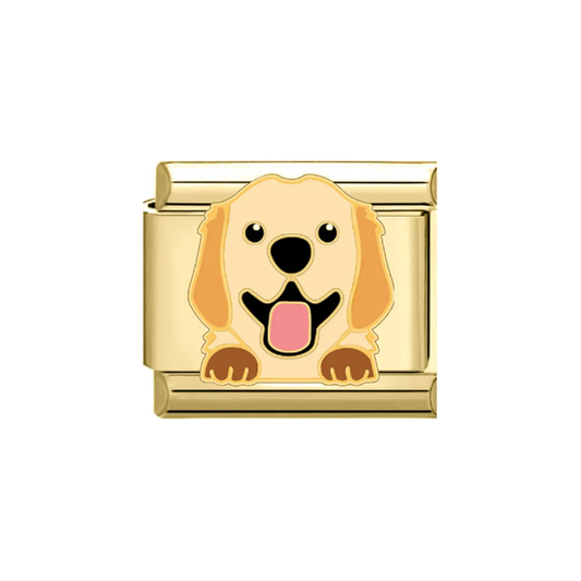 Charm Golden Retriever Plateado & Dorado