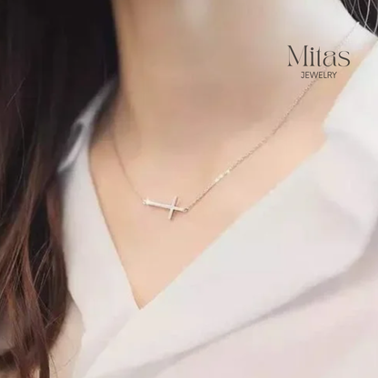 Cadenita Plateado Cruz