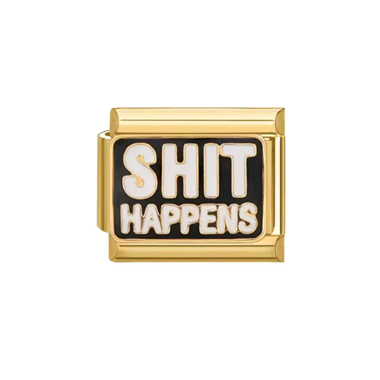 Charm Shit Happens Plateado & Dorado