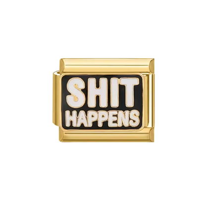 Charm Shit Happens Plateado & Dorado