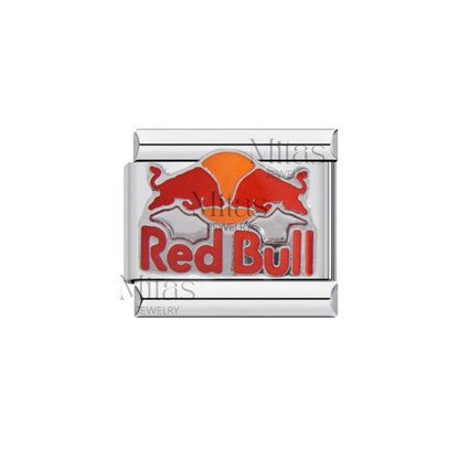 Charm Red Bull Plateado & Dorado