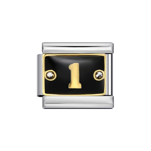 Charms Números Dorados & Negro