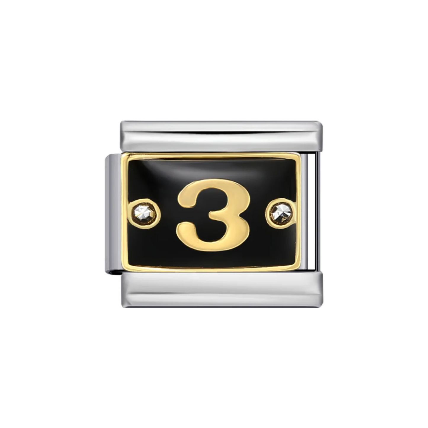 Charms Números Dorados & Negro
