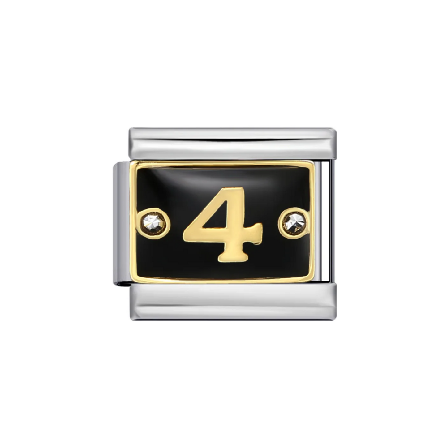 Charms Números Dorados & Negro