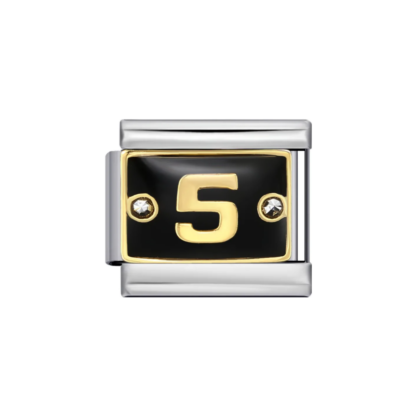 Charms Números Dorados & Negro