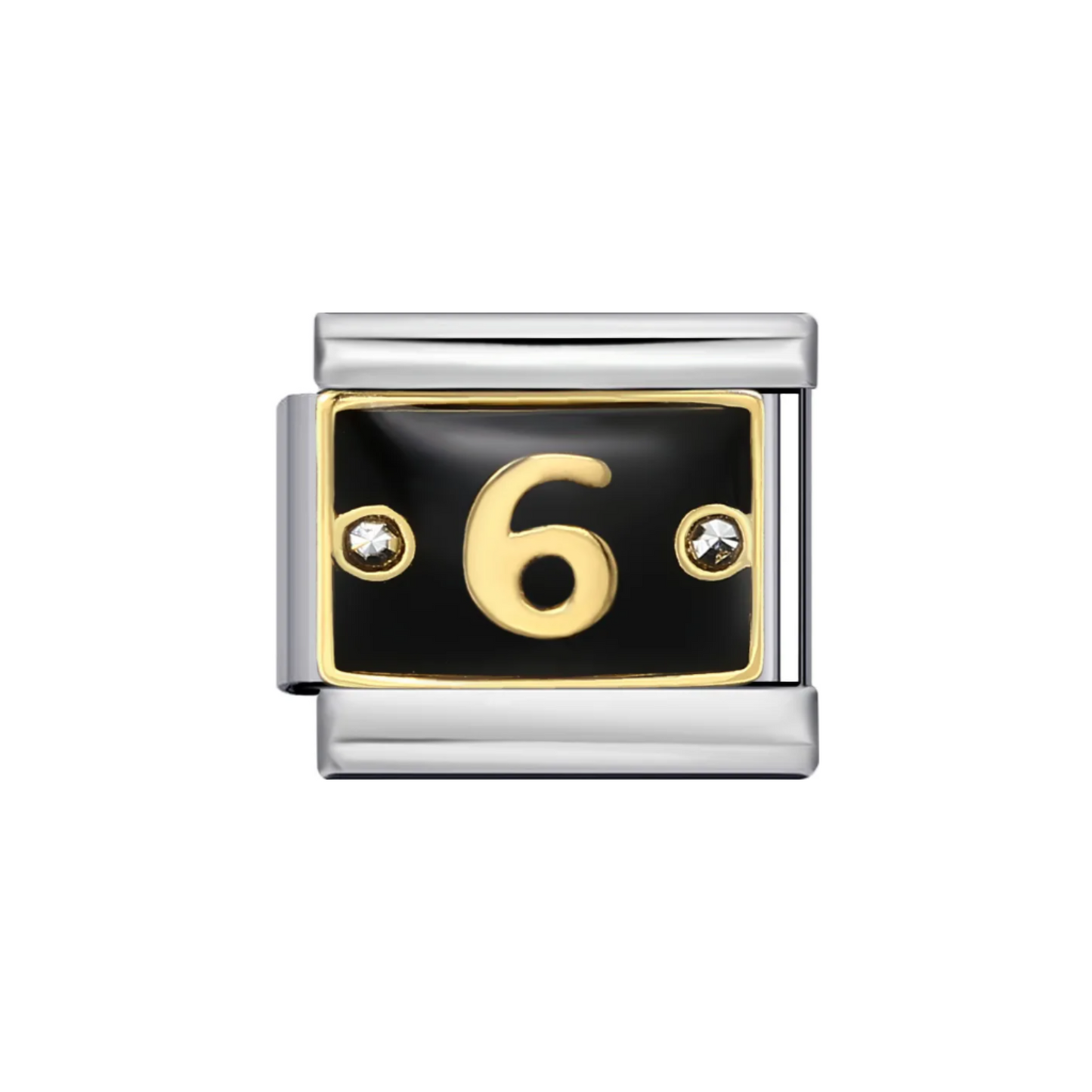 Charms Números Dorados & Negro