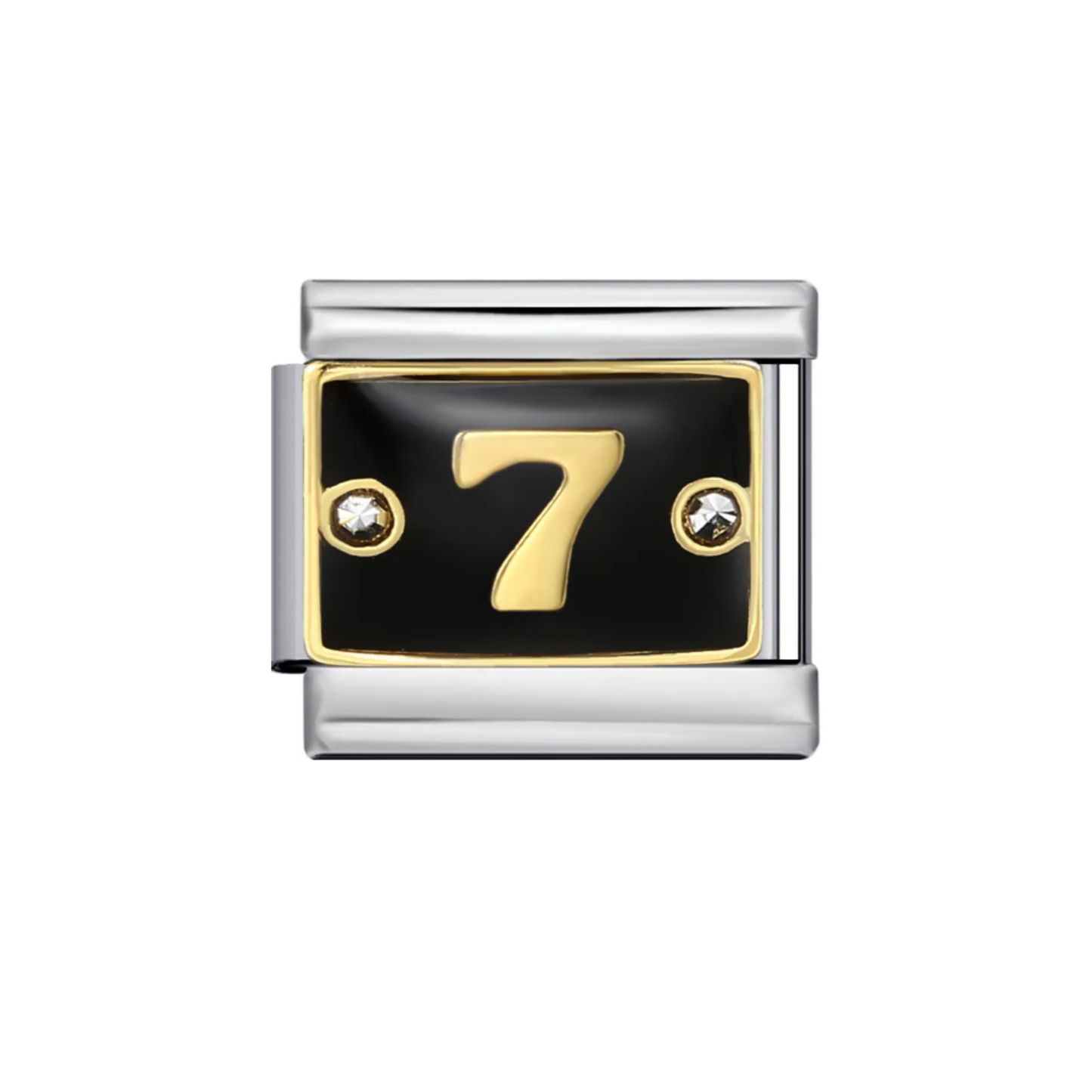 Charms Números Dorados & Negro