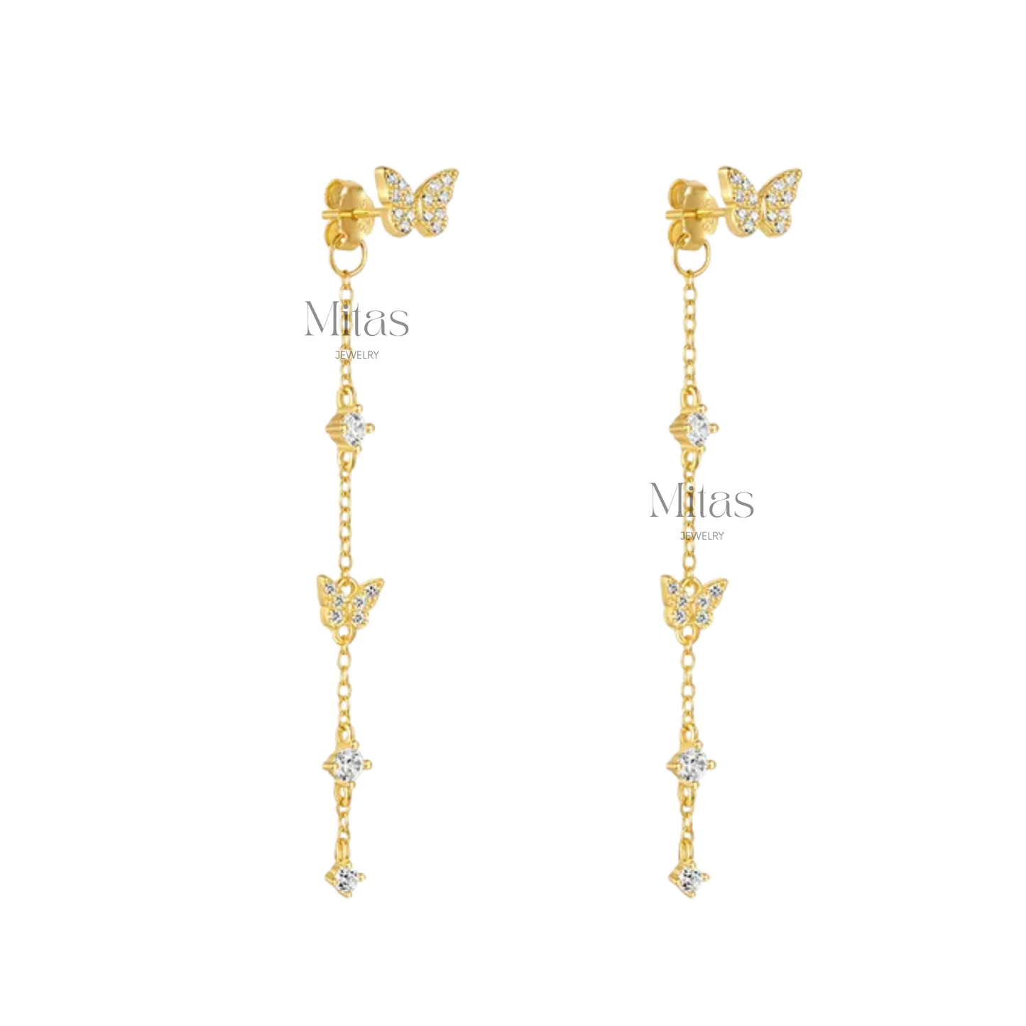 Aretes Largos Plata 925