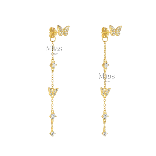 Aretes Largos Plata 925