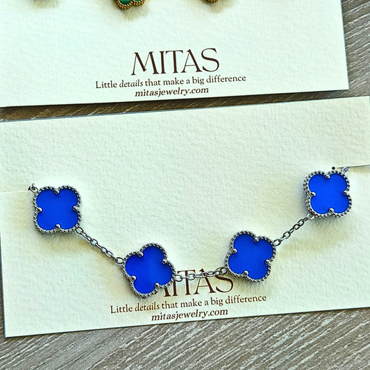 Brazalete Trébol Celeste