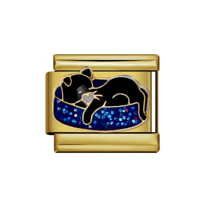 Charm Gatito- Plateado & Dorado