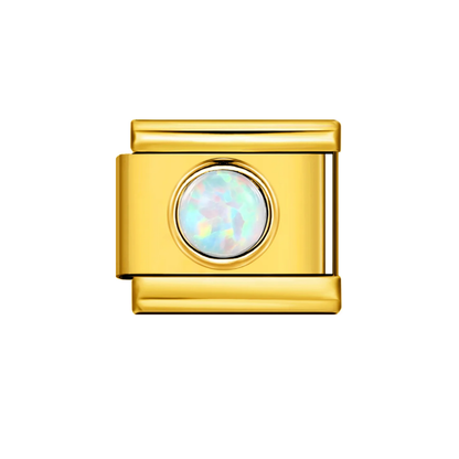 Charm Dorado Piedra de Colores