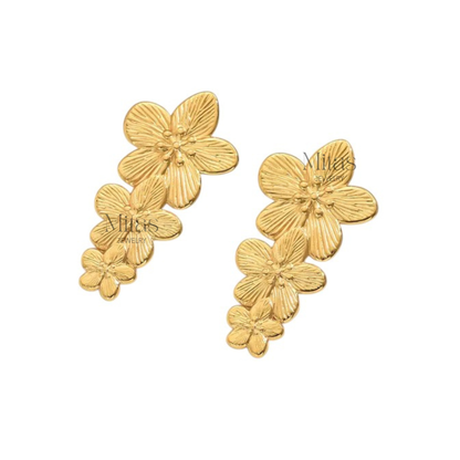 Aretes Flor Cascada