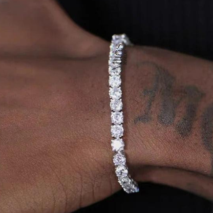 Brazalete Tennis Plateado