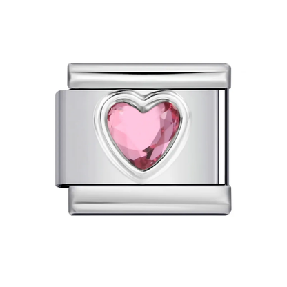 Charm Corazón Celeste/Amarillo/Verde/Rosa