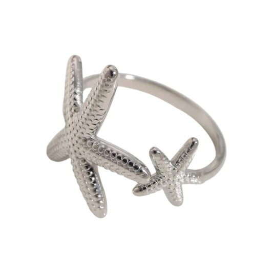 Anillo Estrella Dorado & Plateado