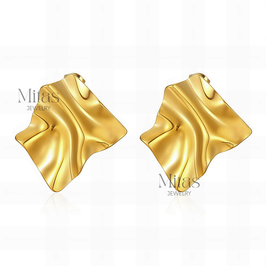 Aretes Dorado Cuadrado