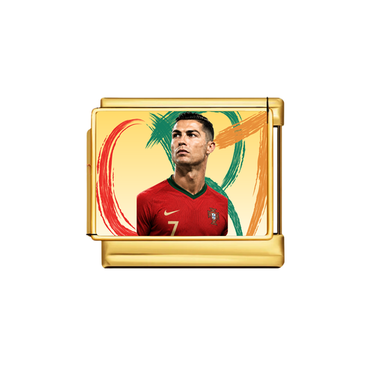 Charm Cristiano Ronaldo Plateado & Dorado