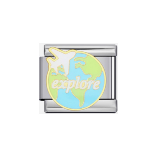 Explore The World Charm