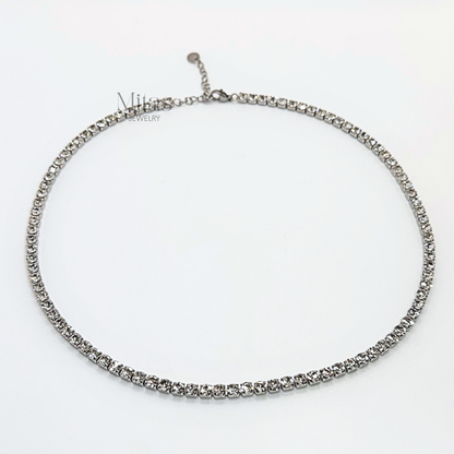 Collar Tennis Plateado 4mm