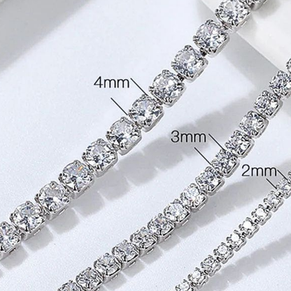 Collar Tennis Plateado 4mm