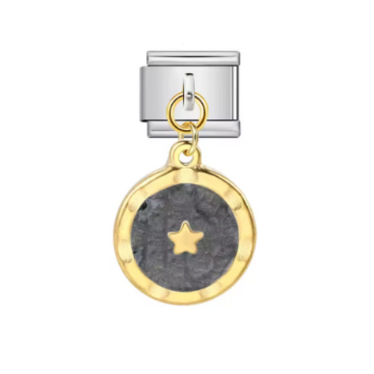 Charm Colgante Estrella Detalle Negro