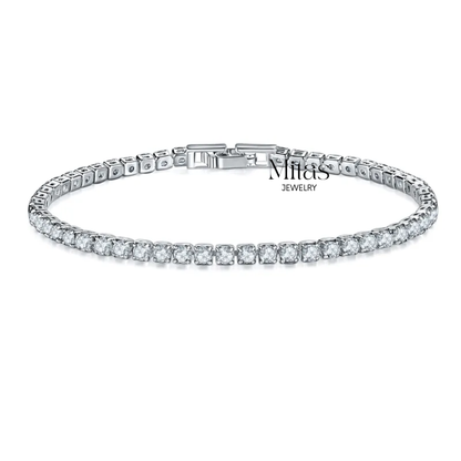 Brazalete Tennis Plateado  - PROMO desde 3 Brazaletes $9.99 c.u.