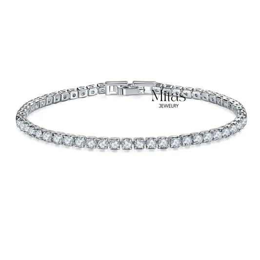 Brazalete Tennis Plateado  - PROMO desde 3 Brazaletes $9.99 c.u.