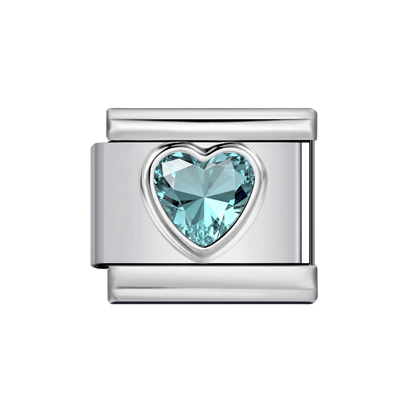 Charm Corazón Celeste/Amarillo/Verde/Rosa