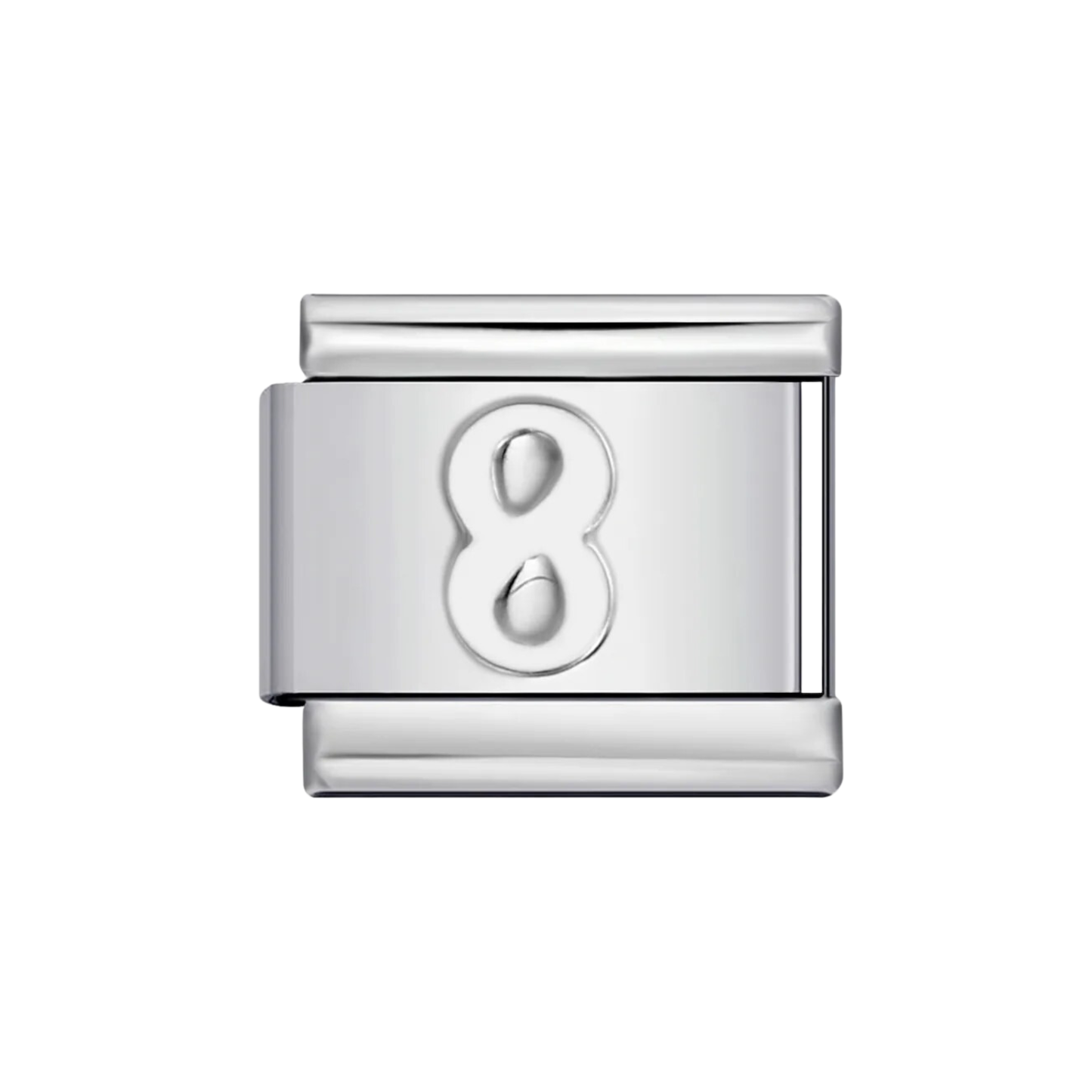 Charm Número Plateados