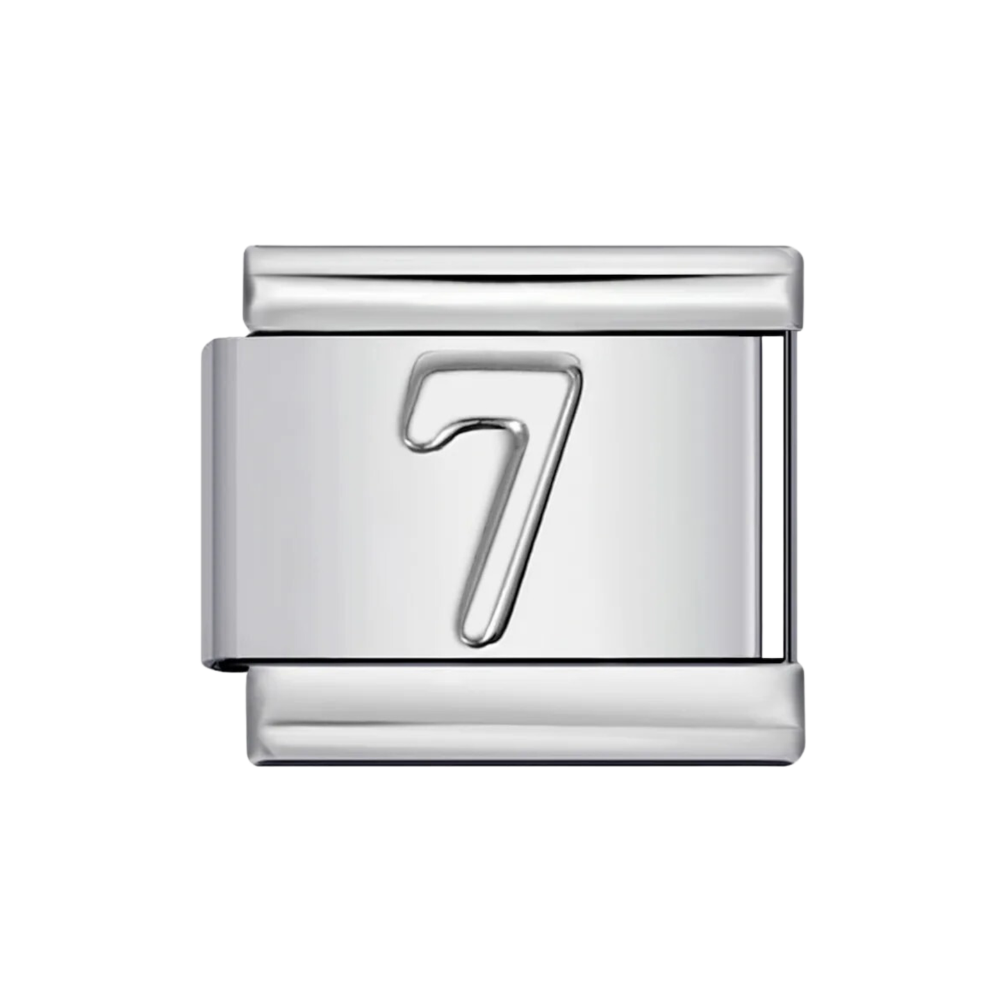 Charm Número Plateados