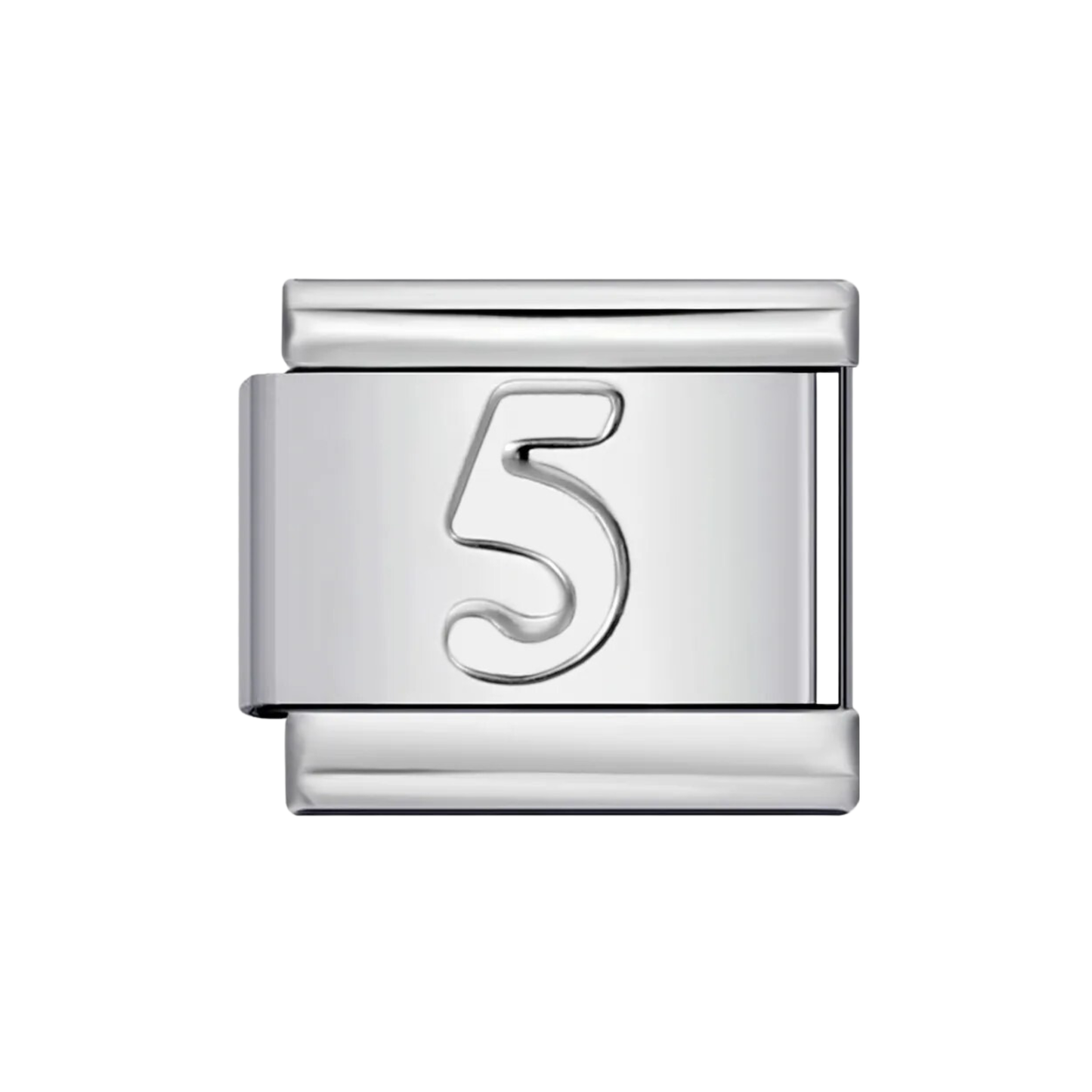 Charm Número Plateados