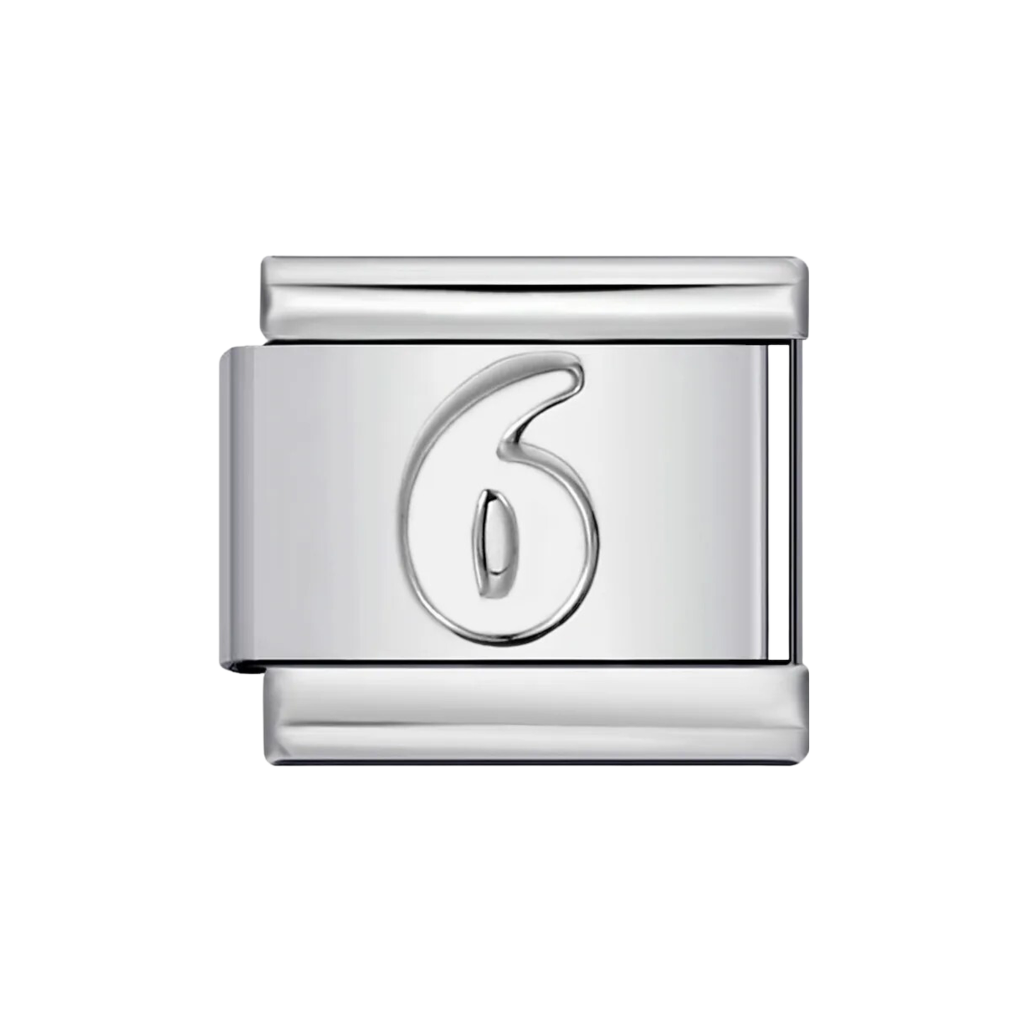 Charm Número Plateados