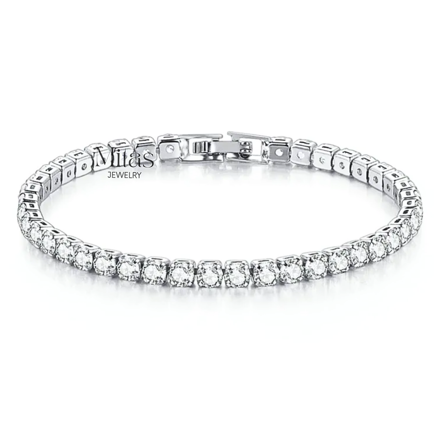 Brazalete Tennis Plateado