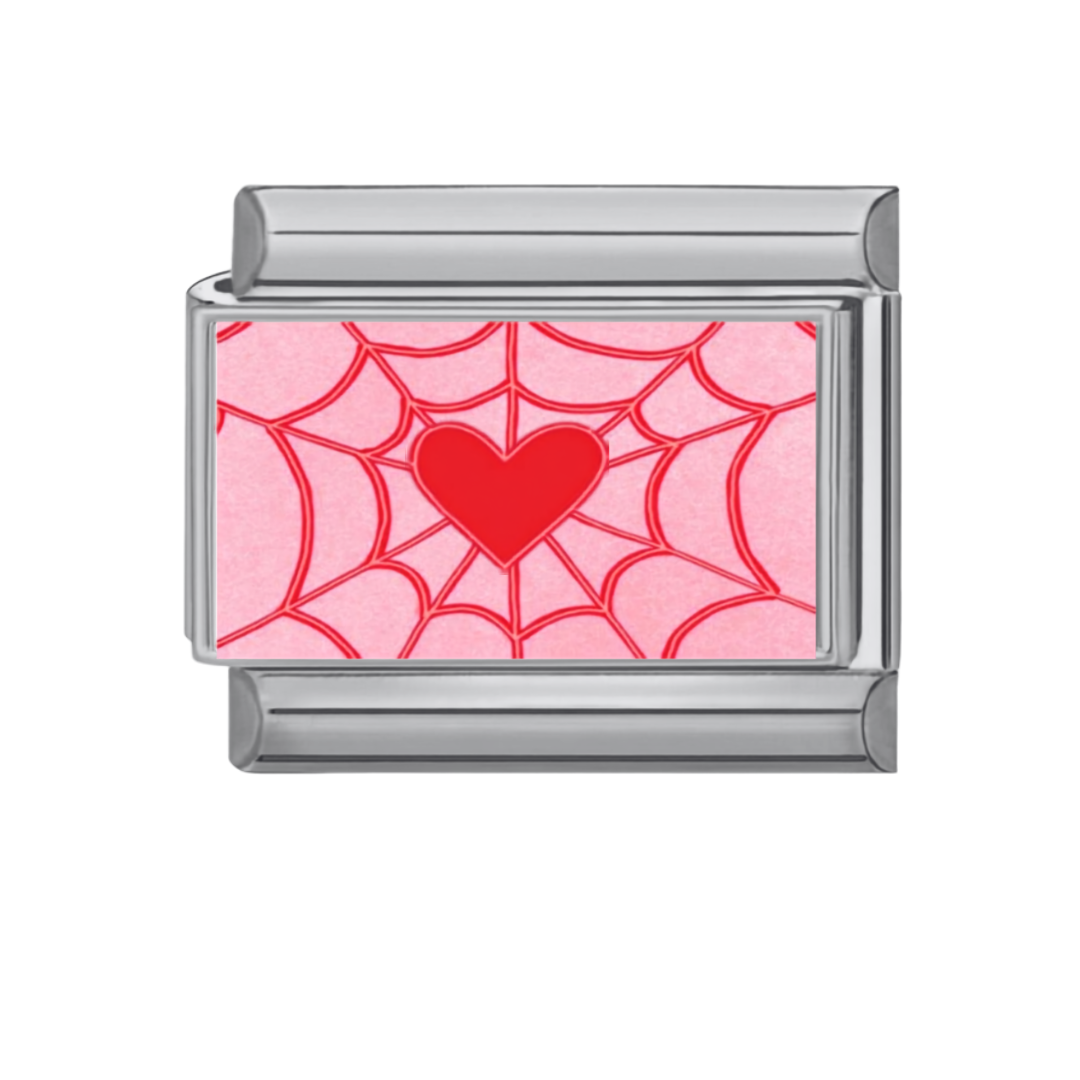 Charm Spider Love Plateado