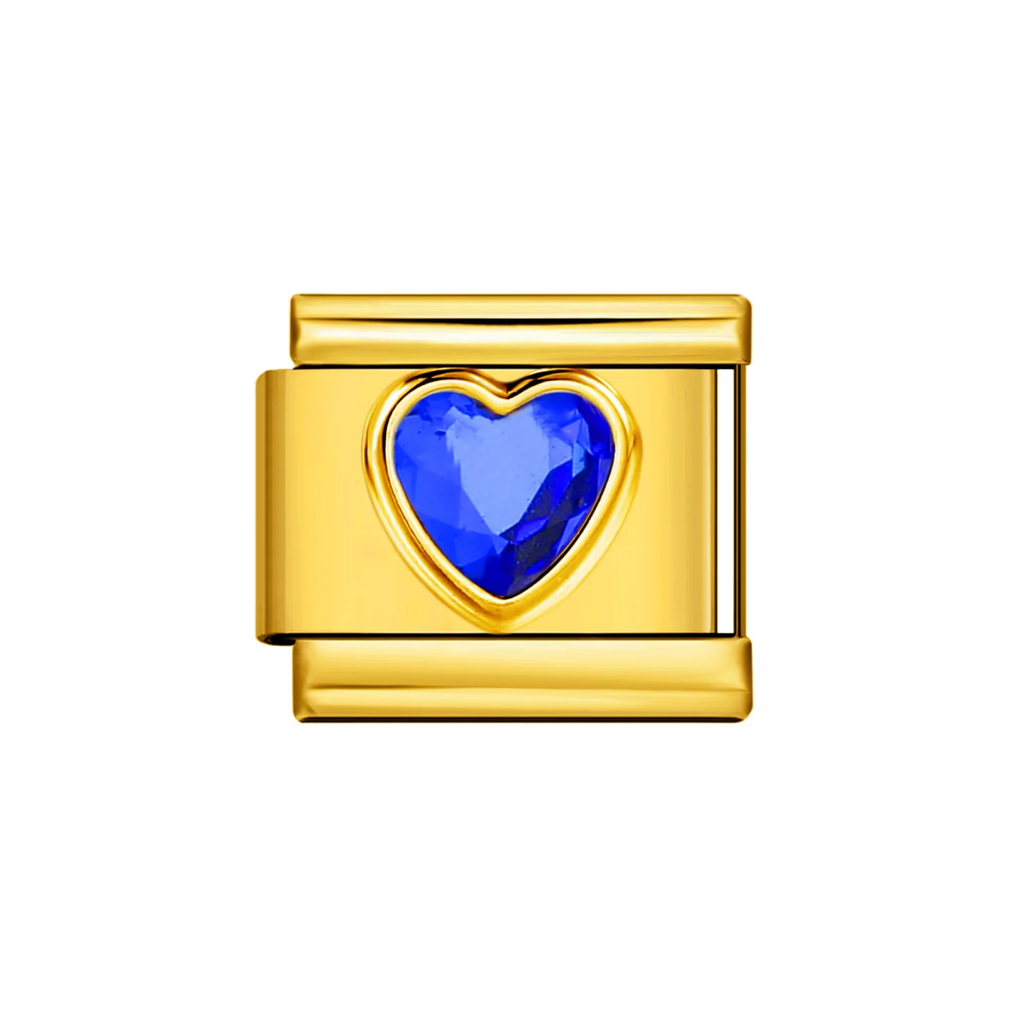 Charm Dorado Piedra Corazón de Colores