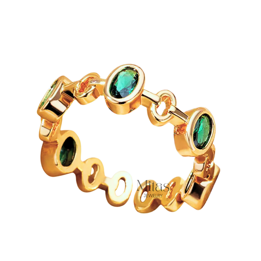 Anillo Piedras Verdes