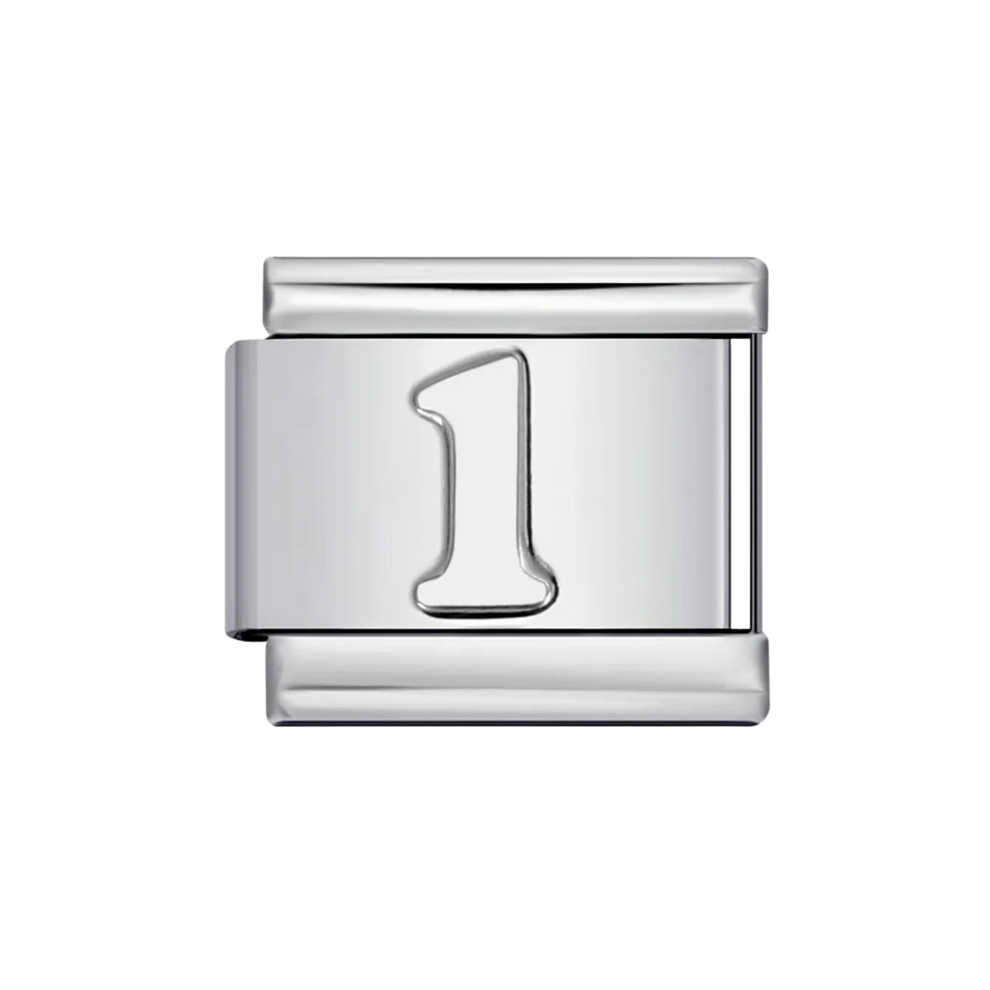 Charm Número Plateados