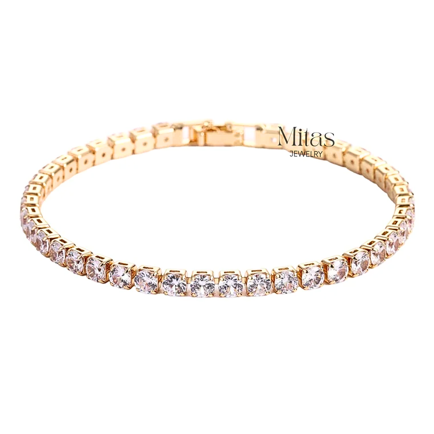 Brazalete Tennis Dorado