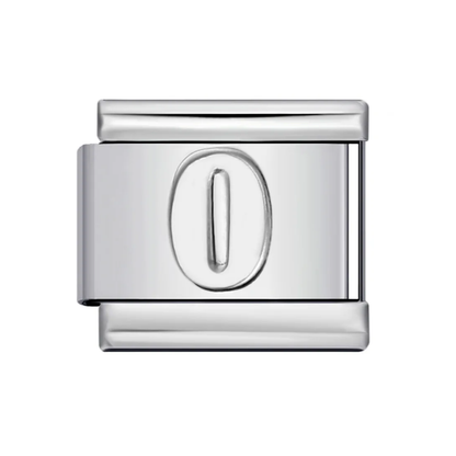 Charm Número Plateados