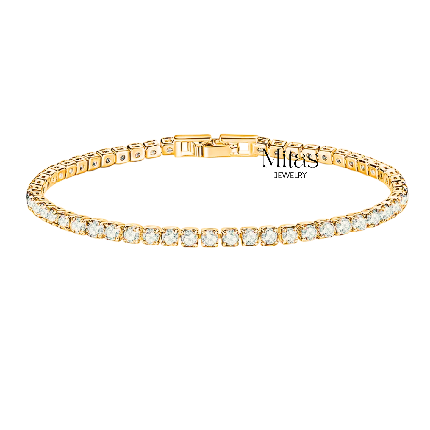 Brazalete Tennis Dorado  - PROMO desde 3 Brazaletes $9.99 c.u.