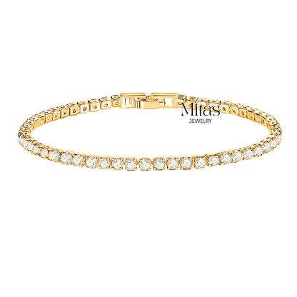 Brazalete Tennis Dorado  - PROMO desde 3 Brazaletes $9.99 c.u.