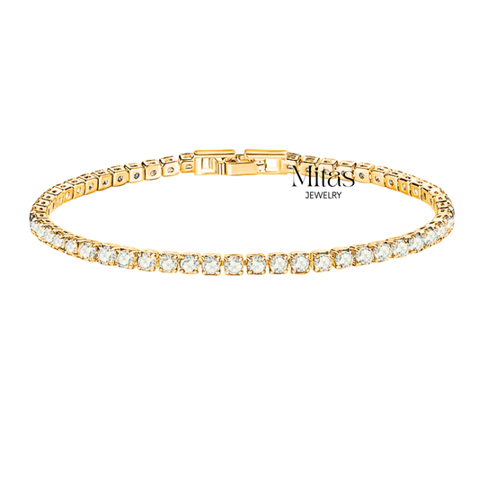 Brazalete Tennis Dorado  - PROMO desde 3 Brazaletes $9.99 c.u.
