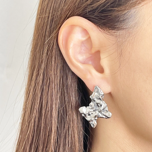 Aretes Geométricos Plateados