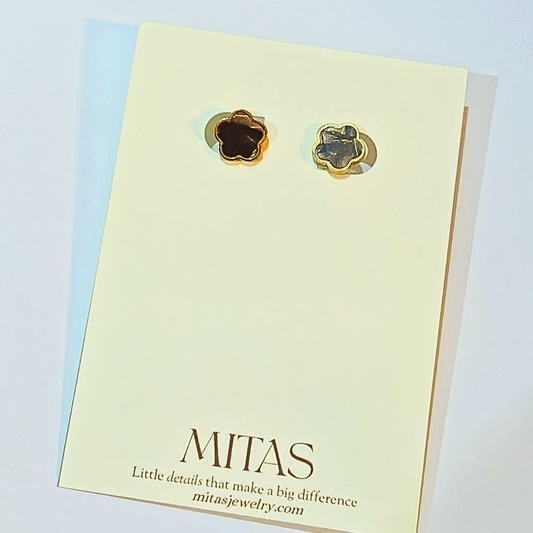 Aretes Trébol Café