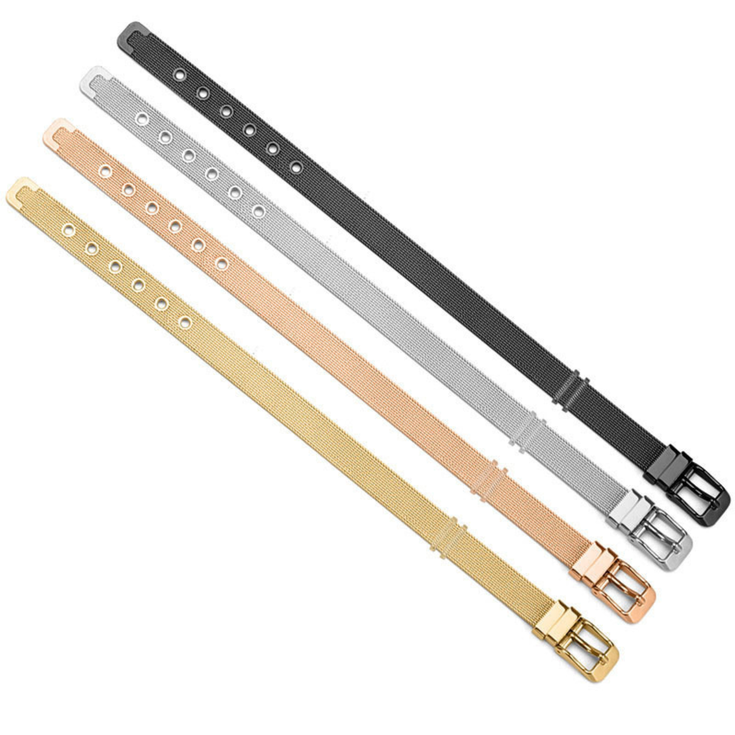 Brazalete Malla Plateado