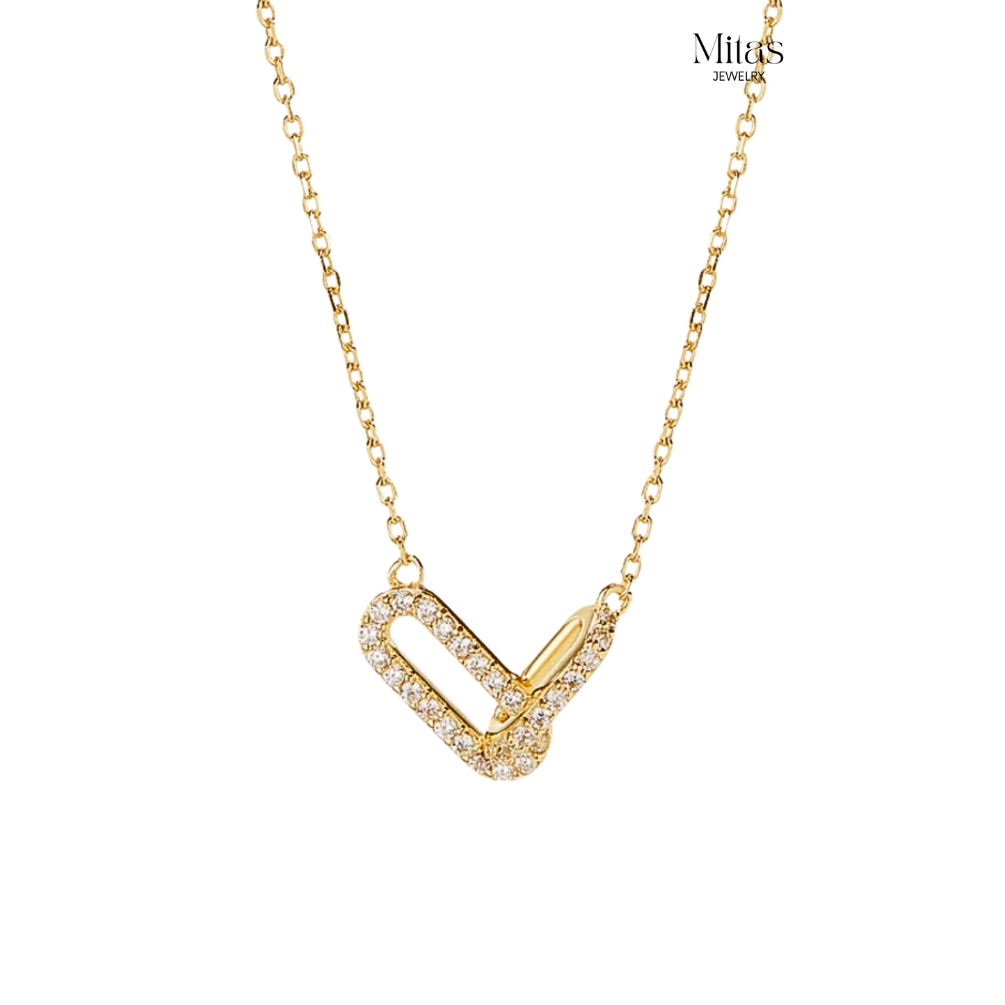 Collar Paper Clip Dorado