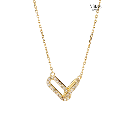 Collar Paper Clip Dorado