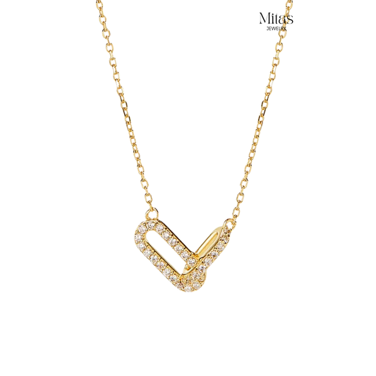 Collar Paper Clip Dorado